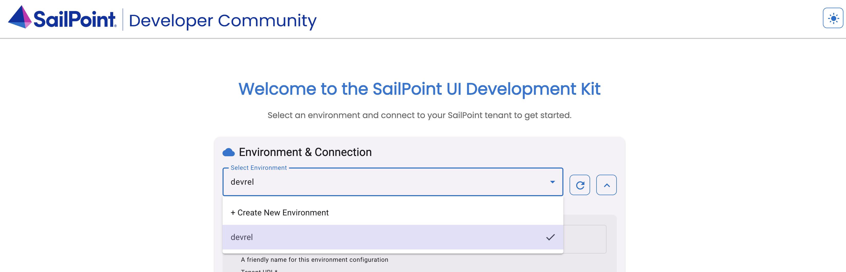 Create new environment
